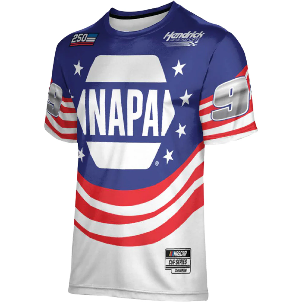 Chase Elliott 2026 NAPA Patriotic Charlotte Sublimated ProSphere T-Shirt Preorder - Ships Within 2-3 Weeks - Image 2
