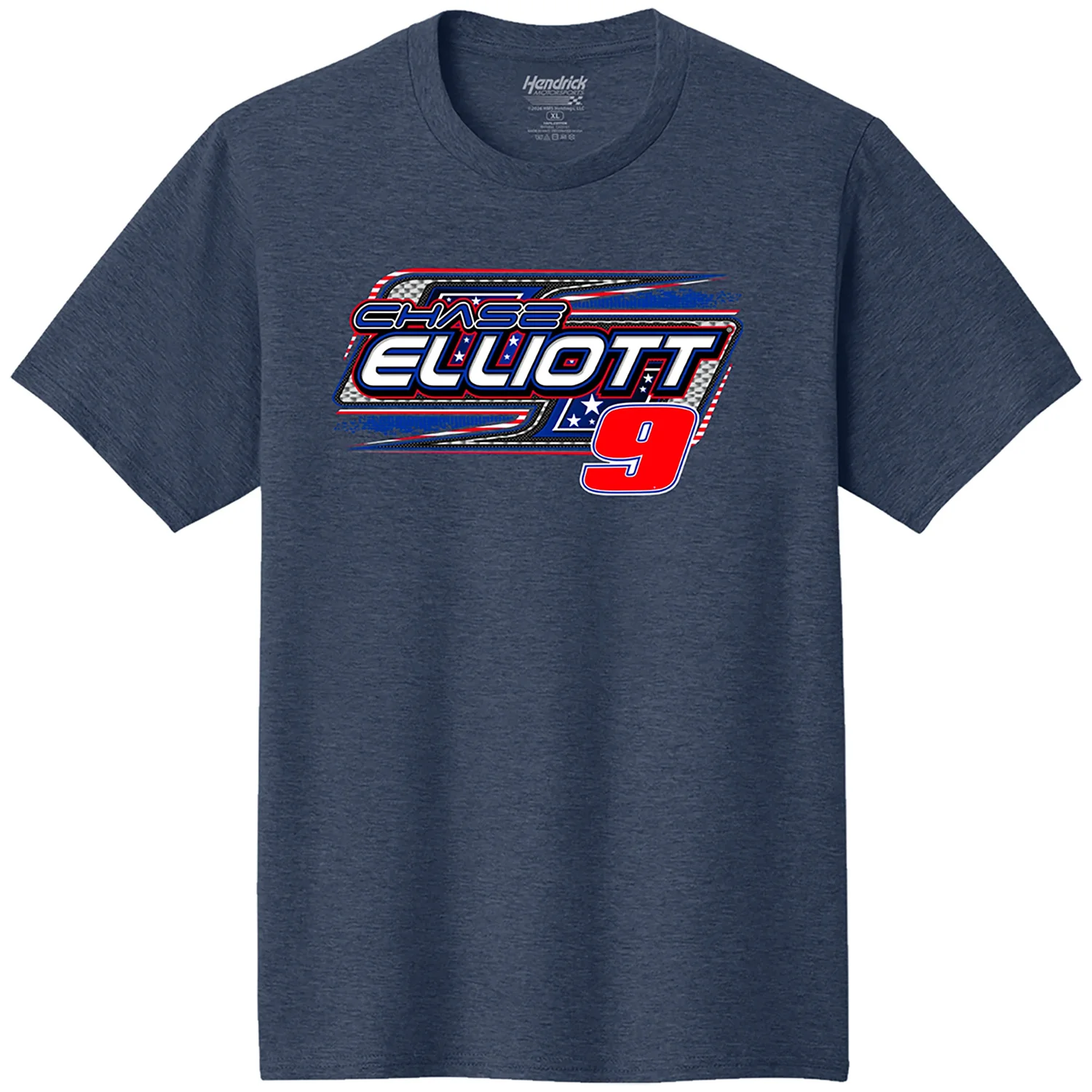 Chase Elliott 2026 NAPA Patriotic Paint Scheme 2-Spot Classic Ink T-Shirt Blue Preorder - Ships Within 2-3 Weeks - Image 2