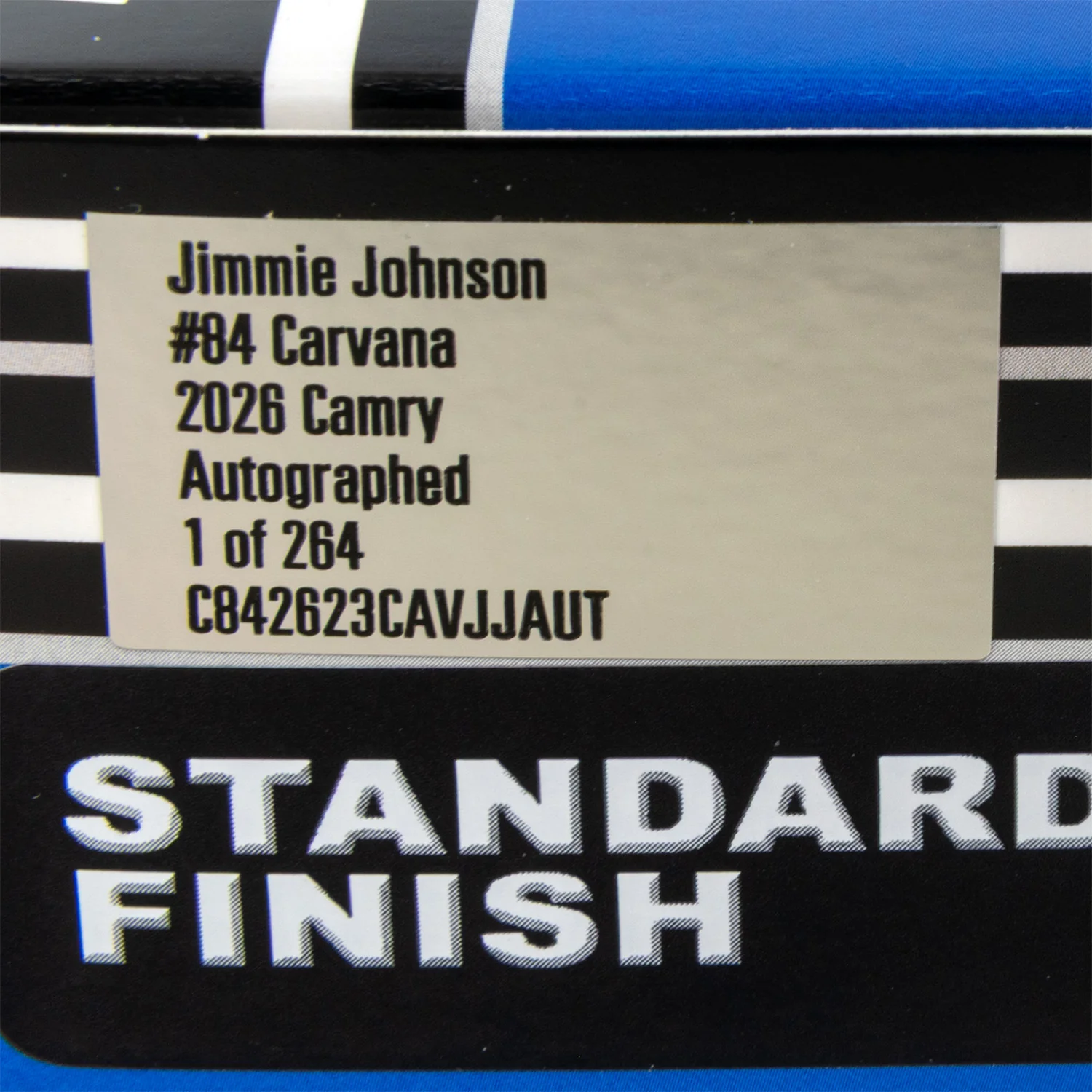 Jimmie Johnson Autographed Carvana 1:24 Standard 2026 Diecast Car - Image 4