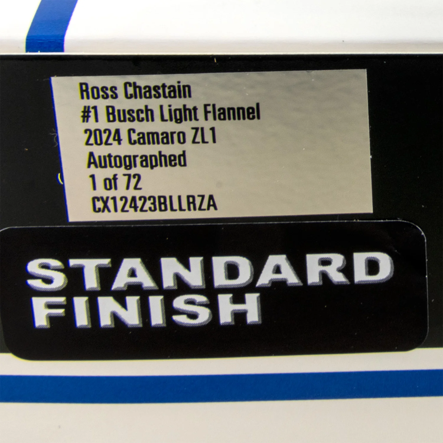 Ross Chastain Autographed Busch Light Flannel 1:24 Standard 2024 Diecast Car - Sale - Image 3