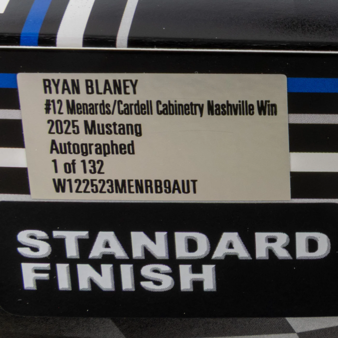 Ryan Blaney Autographed Nashville Race Win 1:24 Standard 2025 Diecast Car - Image 3