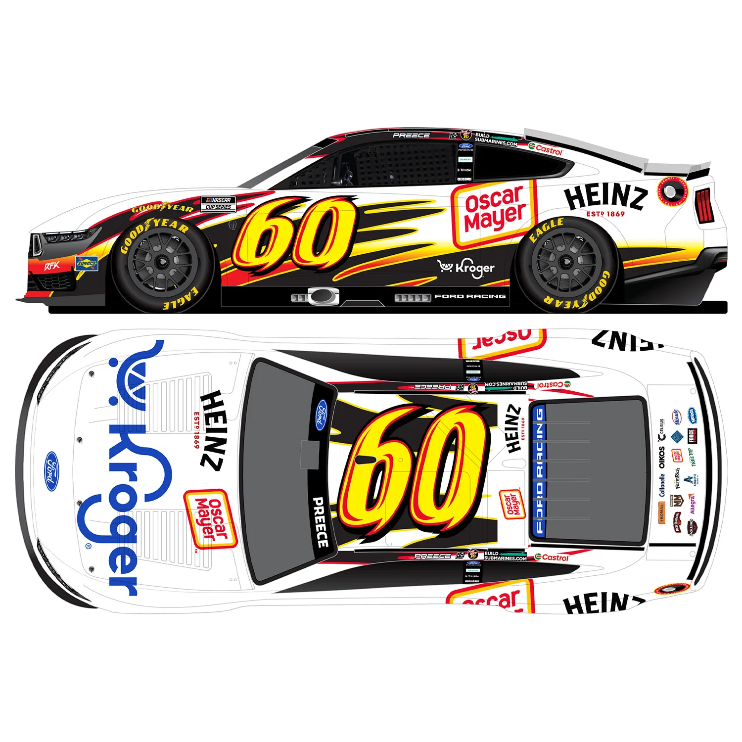 Ryan Preece Darlington Throwback to 2009 Greg Biffle 1:24 Color Chrome 2026 Diecast Car Preorder - Currently Projected October - Image 2