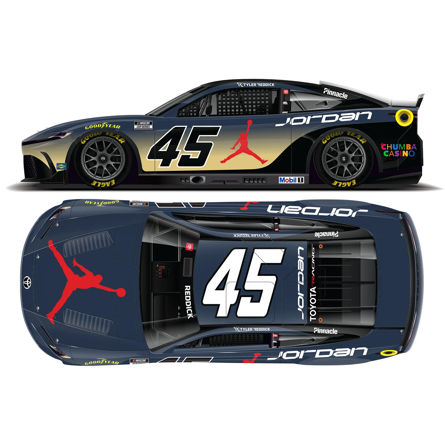 Tyler Reddick Jordan Brand Phoenix 1:64 2026 Diecast Car Preorder - Currently Projected October - Image 2